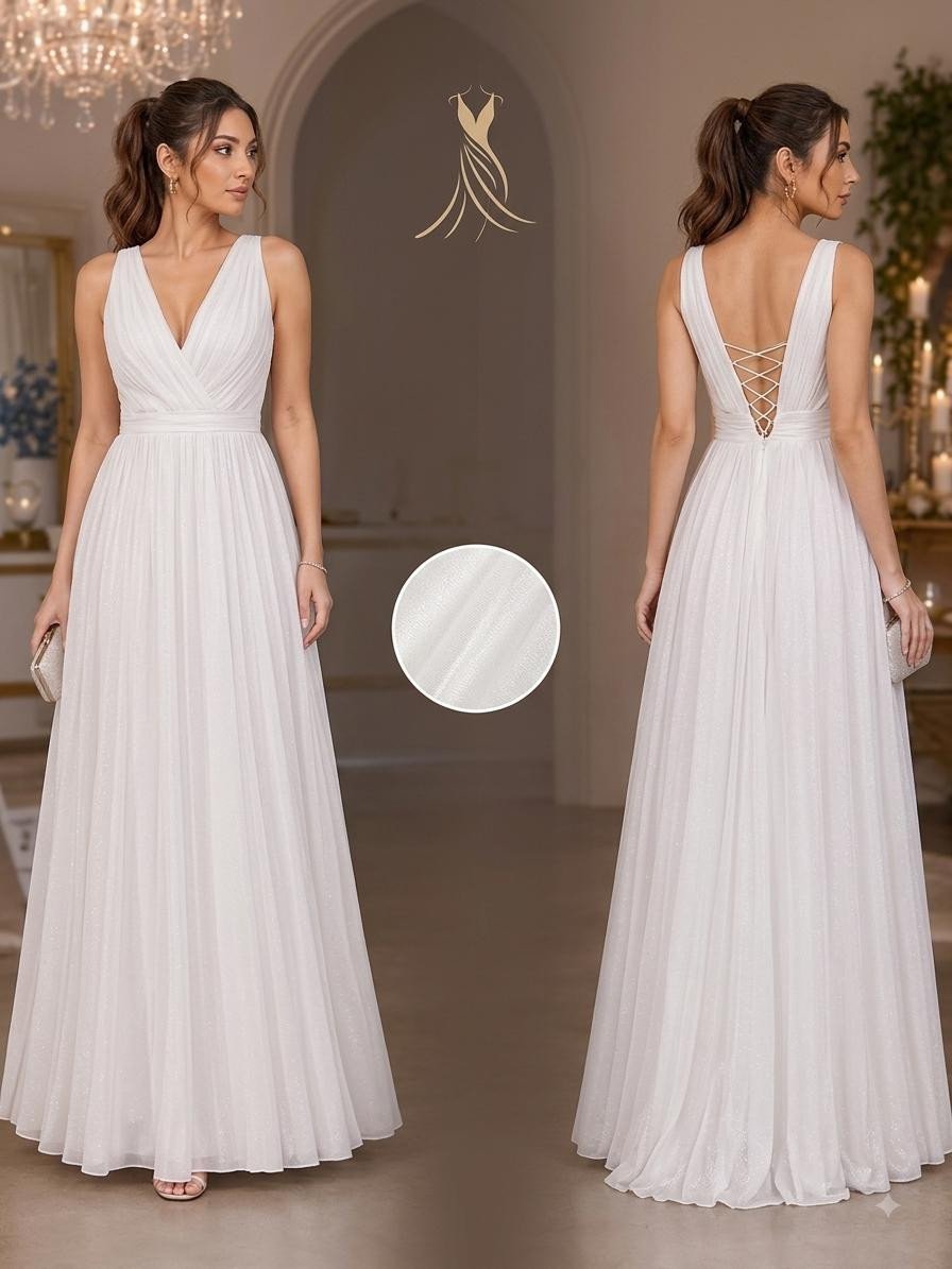 V-neck maxi dress