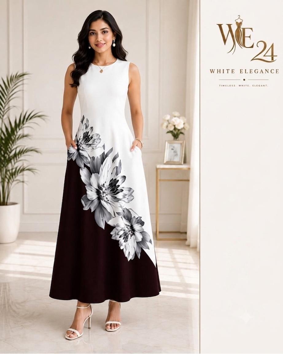 A-line maxi dress with pockets