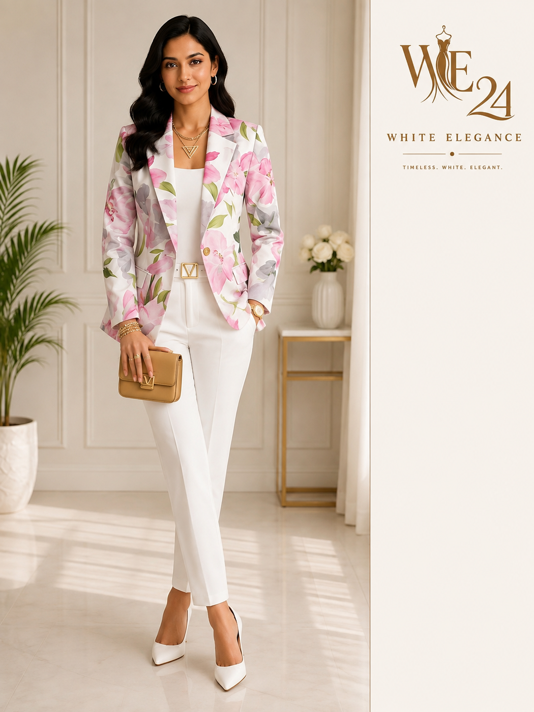 Floral print blazer